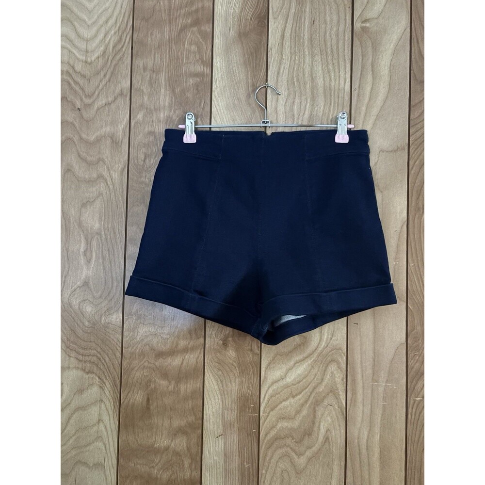 Forever 21 F21 women's dark blue, high-waisted shorts Size 28 Back Zipper